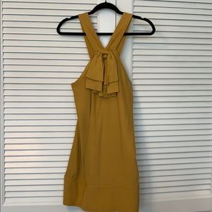 Thread social mustard silk dress size 6